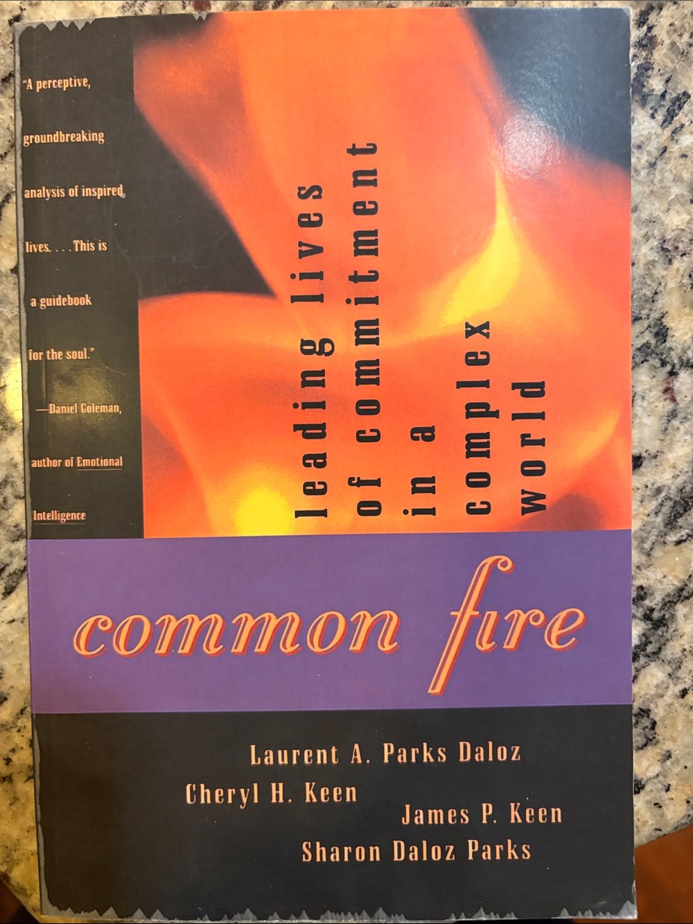 Common Fire paperback book - orange, purple, black cover